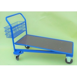 Cash and Carry Flat bed Platform Trolley wooden deck