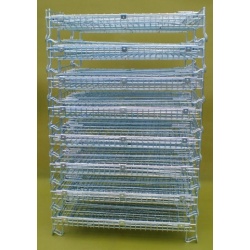 Folding Pallet Cage Stacked