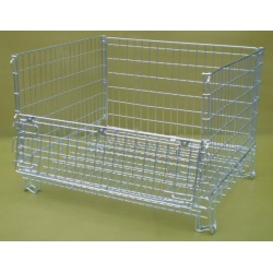 Folding wire pallet cage FPC06
