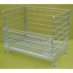 Folding wire pallet cage FPC02