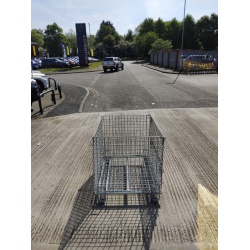 Second Hand Folding Wire Cages Side On
