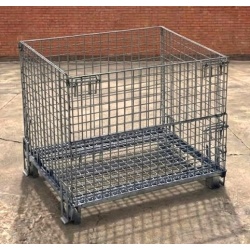 Second Hand Folding Wire Cage with Half Drop Front