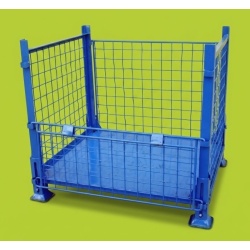 Folding Mesh Stillage With Half Drop Door
