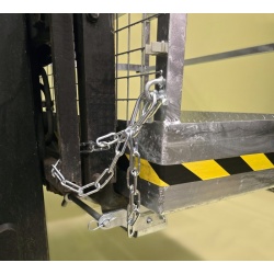Fork Truck Safety Cage 2 Man Galvanized on Fork Litf WP305