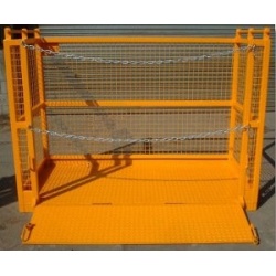Forklift Goods Cages for moving goods by forklift and not persons, chain front and flap