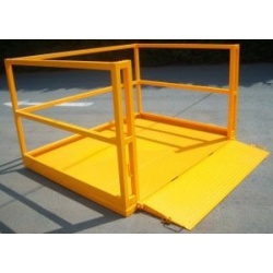 Forklift Goods Cages for moving goods by forklift and not persons, open front and folding load flap