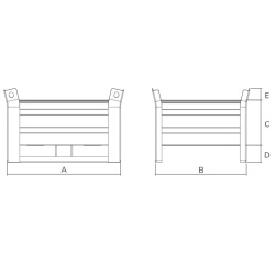 TITAN Stillage with Skids 2000kg Drawing