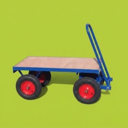 Heavy Duty Turntable Truck 1220x 610 mm Pneumatic Wheels