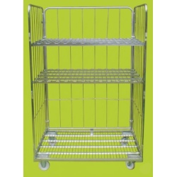 Jumbo Demountable Roll Pallet with Two Shelves