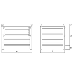 Standard Stillage with Half Drop Front 800kg Drawing