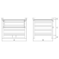 Heavy Duty Stillage 1000kg Drawing