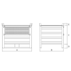Heavy Duty Stillage 1000kg Drawing