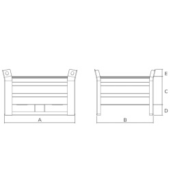 Heavy Duty Stillage with Skids 20000kg Drawing