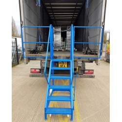Hercules Folding Wing Gate Lorry Trailer Access Steps end on view