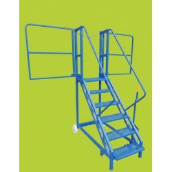 Lorry Trailer Access Steps with Opening Wing Gates