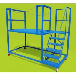 Lorry Trailer Unloading Platform with Steps