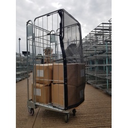 Netted Side for a Roll cage or Stillage With Stock Slightly Bigger Than Cage