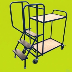 Stepped Picking Trolley 3 Step, 2 Tier