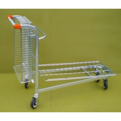 Platform Trolley with Shelf Down