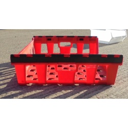 Second Hand Used Red Mesh Plastic Box 