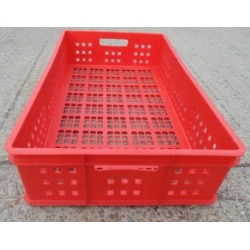 Used Second Hand Red Vented Stacking Boxes