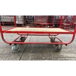 red_picking_trolley_small_and_rigid_with_3_mesh_sides_and_2_swivel_and_2_fixed_castors_also_a_4th_side_above_the_maincompartment_to_allow_the_top_shelf_to_be_5