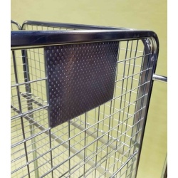 4 Sided Merchandising Roll Cage Trolley For General Purpose Dimple Marker Board