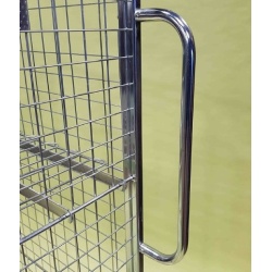 4 Sided Merchandising Roll Cage Trolley For General Purpose Handle
