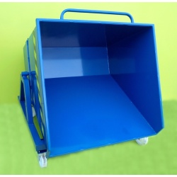 Roll Forward tipping skip on wheels LT470 Inside Bin