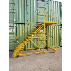 Double Stacked Storage Shipping Container Access Mobile Steps