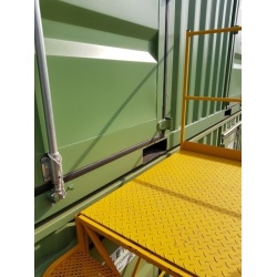 Double Stacked Storage Container Access Mobile Steps with Platform