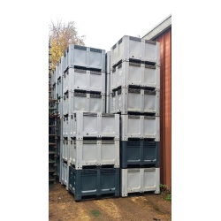 Plastic Pallet Boxes Stacked