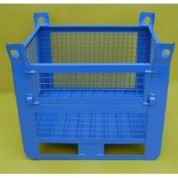 Mesh Stillage With Forklift Skids And Door rp101b Closed Door