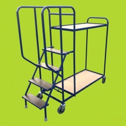 Stepped Picking Trolley 4 Step, 2 Tier
