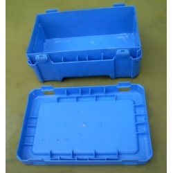 Used Plastic Security Tote Box Open