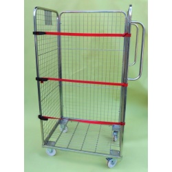 3 Sided Merchandising Trolley with straps