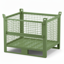 Heavy Duty Wire Mesh Stillage with Half Drop Front 1000kg 