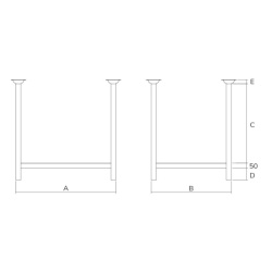 Heavy Duty Stacking Post Pallet 1000kg Drawing