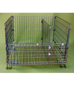 Folding Wire Cage With Divider