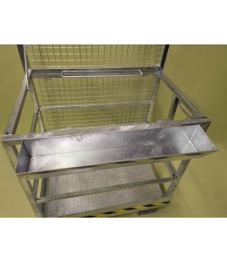 Fork Truck Safety Cage 2 Man Galvanized Tool Tray WP305
