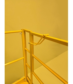 Yellow WP25 Forklift Safety Access Cage - Locking Mechanism