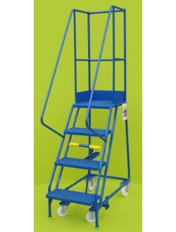 4 Step Narrow Aisle Warehouse Ladder