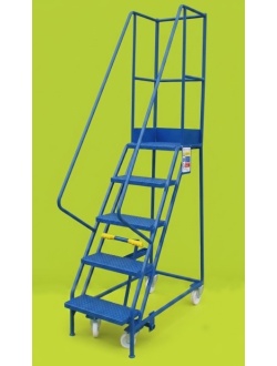Narrow Aisle 5 Step Mobile Steps