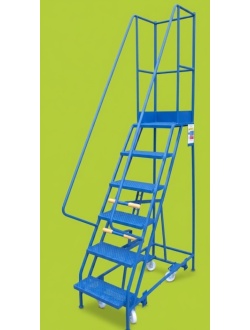 6 Step Axial Mobile Warehouse Ladder