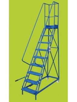 Narrow Aisle Step Ladder with 9 Steps