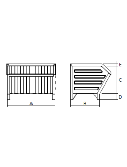 Chute Fronted Stillage Drawing