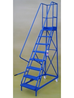 budget mobile steps narrow aisle 8 step ladder