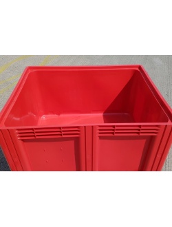 plastic pallet box red 1691c3 inside
