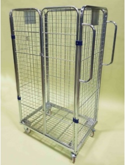 4 Sided Merchandising Roll Cage Trolley for General Purpose