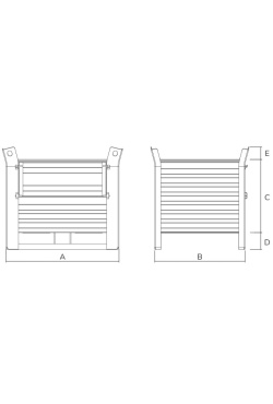 TITAN Stillage with Half Drop Front and Skids Drawing